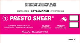 PRESTO SHEER Interfacing for Silk, Fine Fabrics, Fusible
