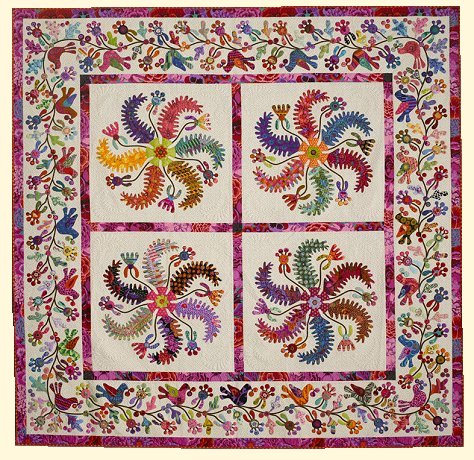 "PRINCESS FEATHERS" Needle Turn Applique by Kim McLean