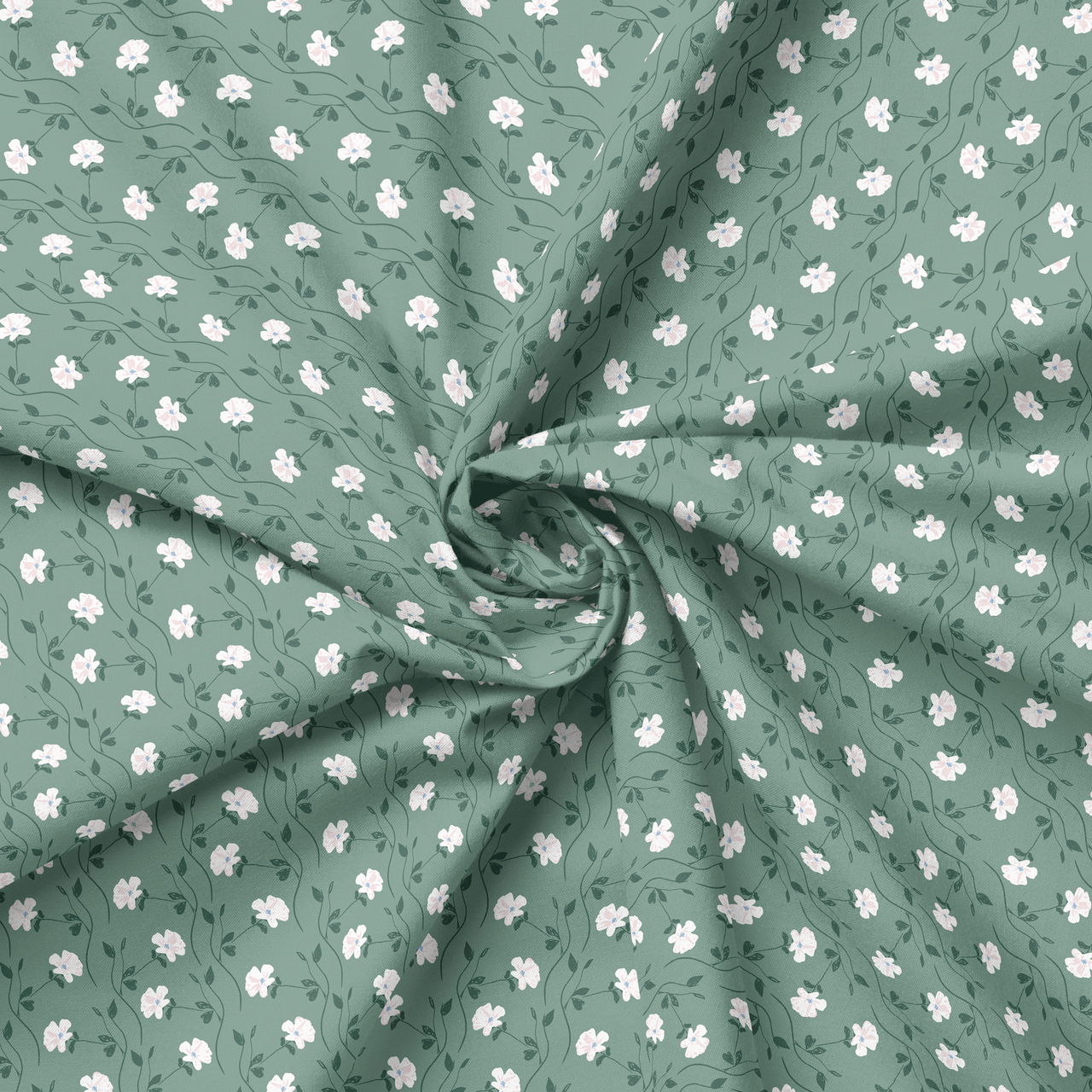 "Flower Trellis - Green" Garden Walk Collection by Mia Presley Designs