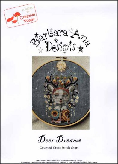 "DEER DREAMS", Barbara Ana Designs, Cross Stitch Pattern