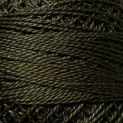 199 - DARK OLIVE GREEN, Valdani Perle Cotton 8, Solid