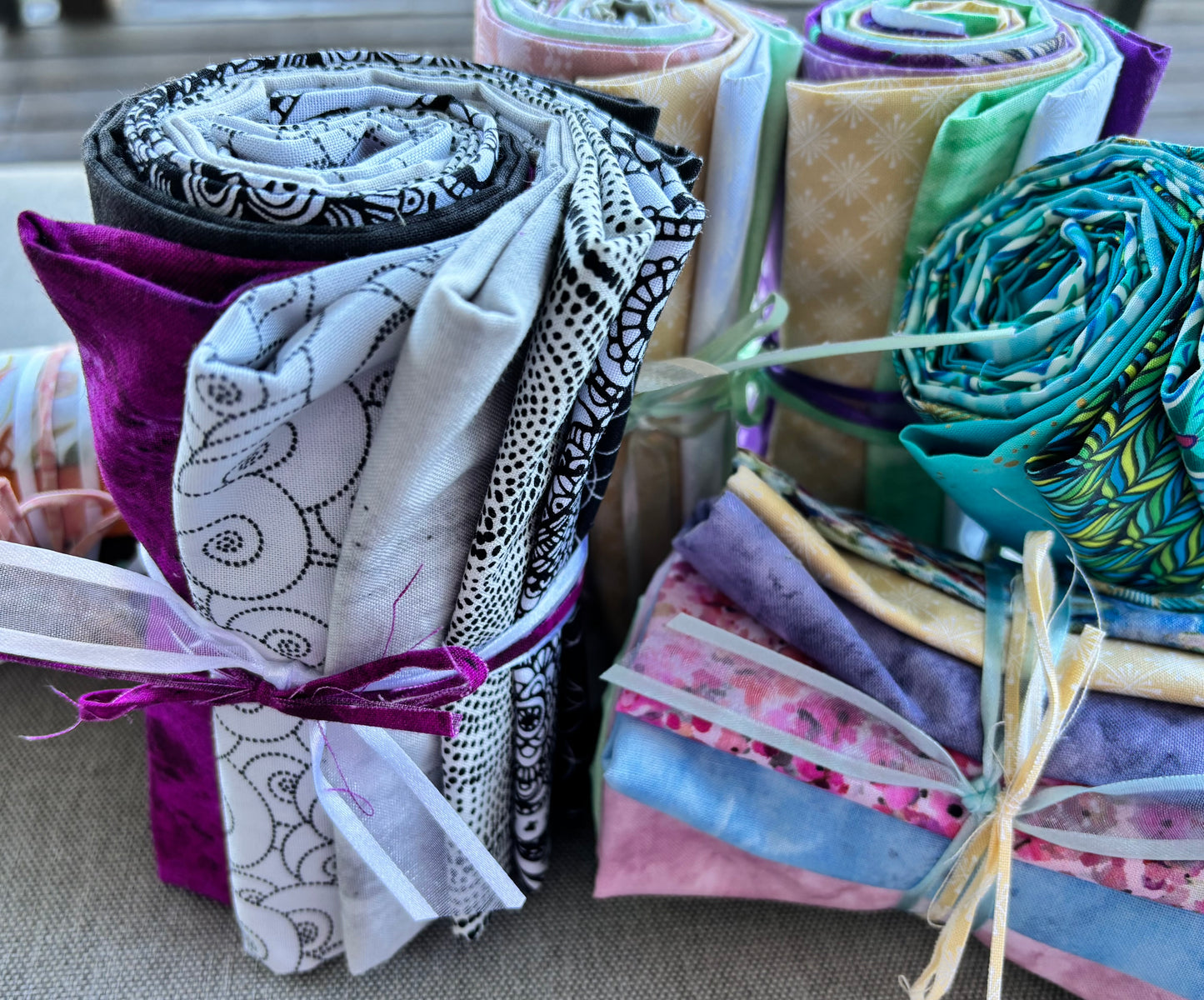 Black & White with Magenta - CURATED FAT 1/4 BUNDLE (7)