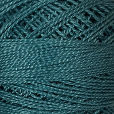 320 - DUSTY TEAL, Valdani Perle Cotton 8, Solid