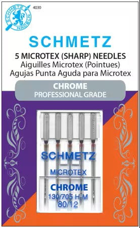 SCHMETZ Size 80/12 - Chrome Professional Grade Microtex