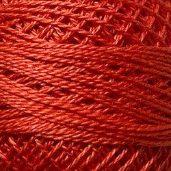 65 "Orange Red" Solid Perle Cotton 8 by VALDANI