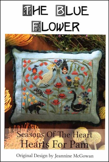 "Seasons Of The Heart, Hearts For Pam", The Blue Flower, Counted Cross Stitch Pattern