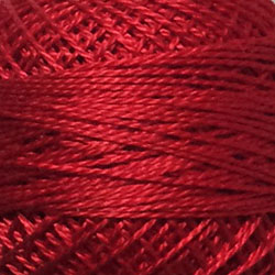 76 - CHrISTMAS RED, Valdani Perle Cotton 8, Solid