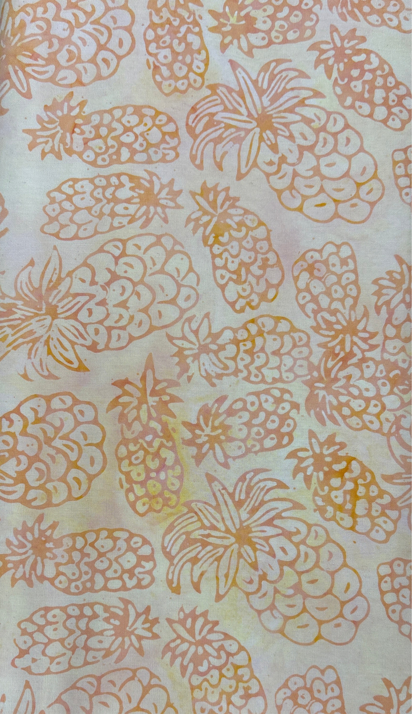 BATIK - Light Orange/Peach w/ Orange Pineapples
