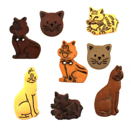Pets Cat Crazy Buttons by Buttons Galore