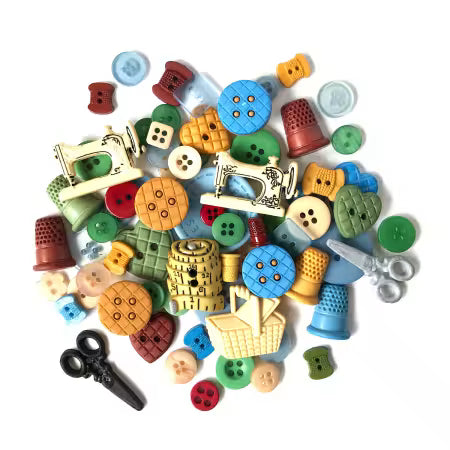 Sewing Themed Buttons : Value Pack by Buttons Galore