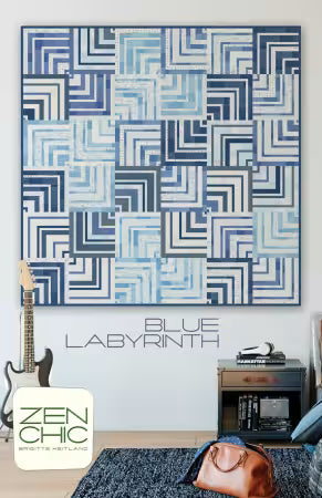 "Blue Labyrinth" by ZEN CHIC Quilt Pattern