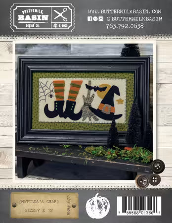 Matilda's Gear, Wool Applique Pattern by Buttermilk Basins