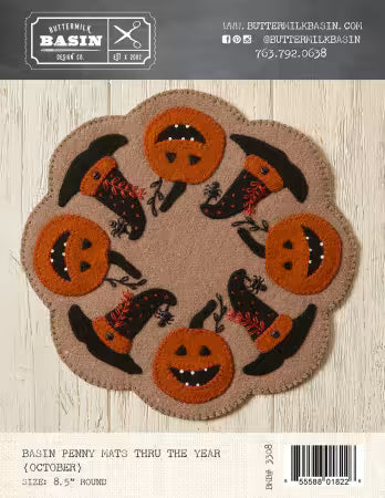 Basin Penny Mats Pattern "Thru the year October" Buttermilk Basin