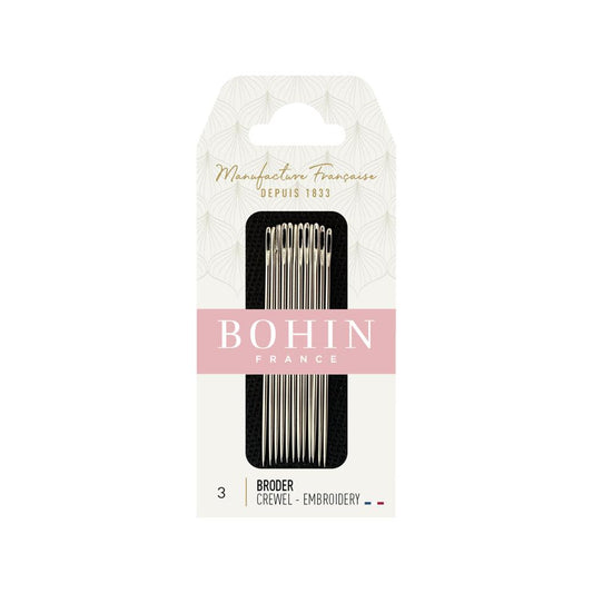 BOHIN Embroidery Needles, Size 3