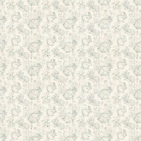 Parisian Snippets - Light Blue "Bunnies" Item #4297-70