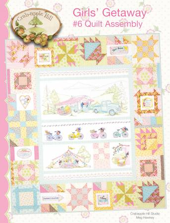 "GIRL'S GETAWAY" Quilt Pattern, Embroidery Blocks, Fabric Painting by Crabapple Hill Studios