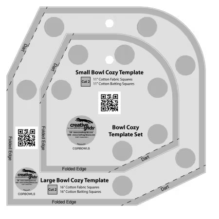 Bowl Cozy Template Set by CREATIVE GRIDS