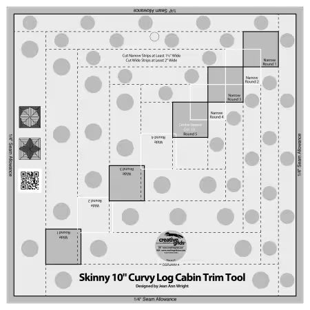 10 inch Curvy Log Cabin Trim Tool, Creative Grids,