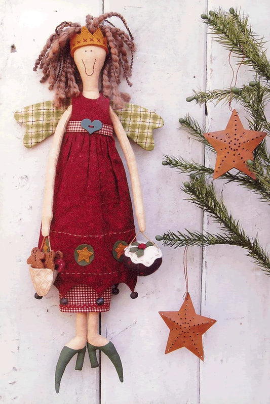 "Twinkle Toes Tess" Christmas Angel Doll Pattern, Hatched and Patched