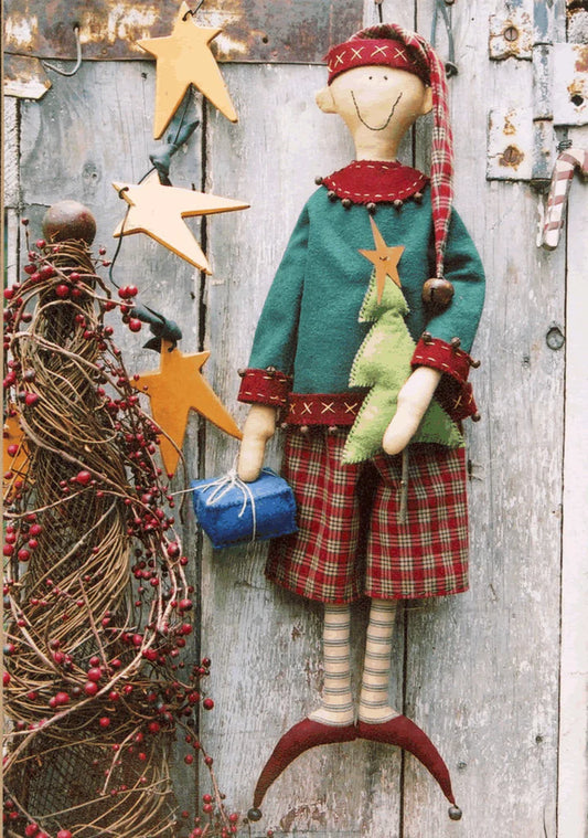 "Alwyn the Elf" Christmas Elf Pattern, Hatched and Patched