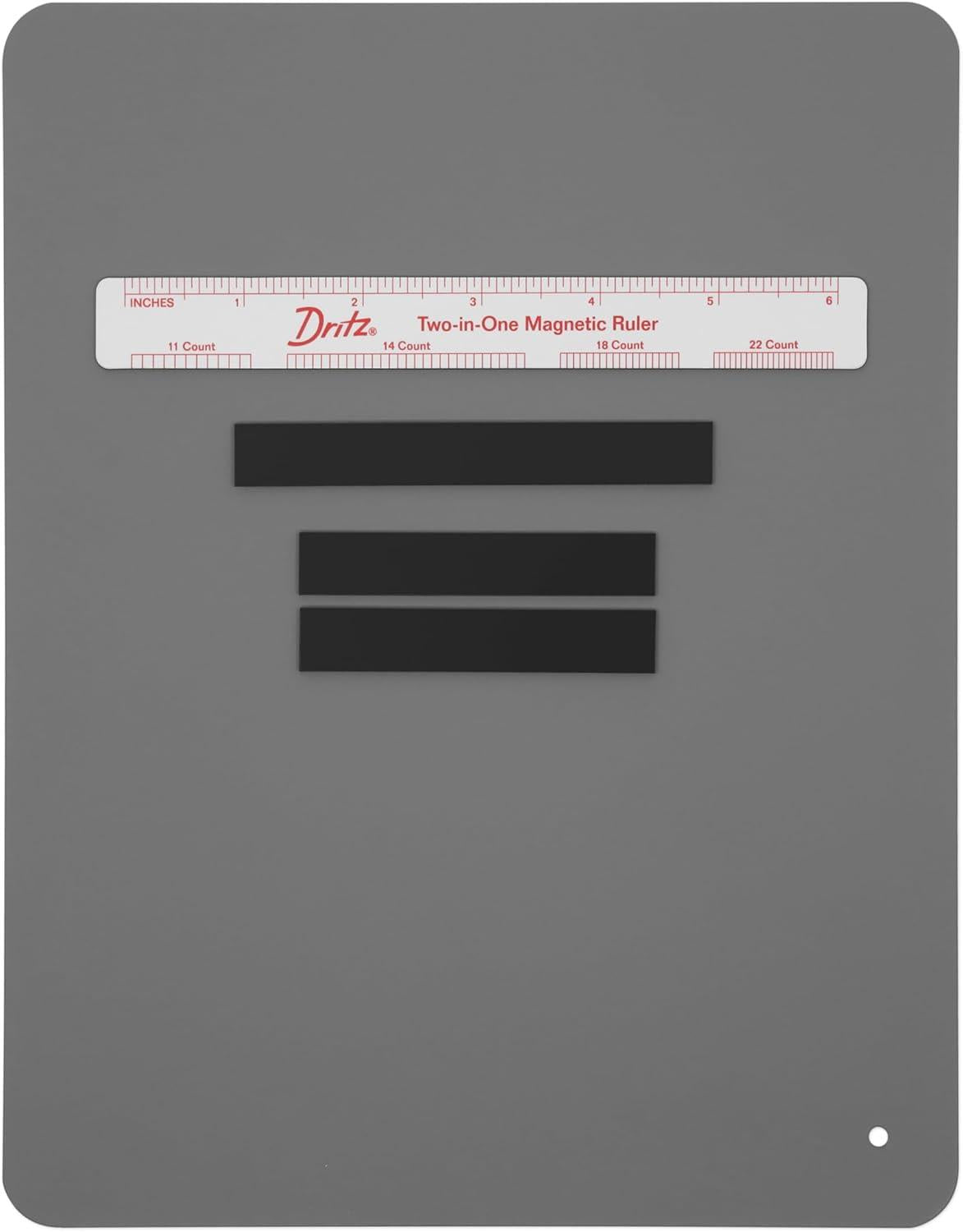 Magnetic Board , 8" x 10", with Ruler by DRITZ, Needlework Accessory