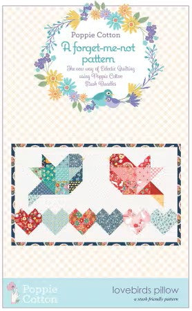 "Lovebirds Pillow Pattern" by Poppie Cotton