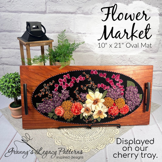 Flower Market Wool Applique Pattern by Grannys Legacy Patterns
