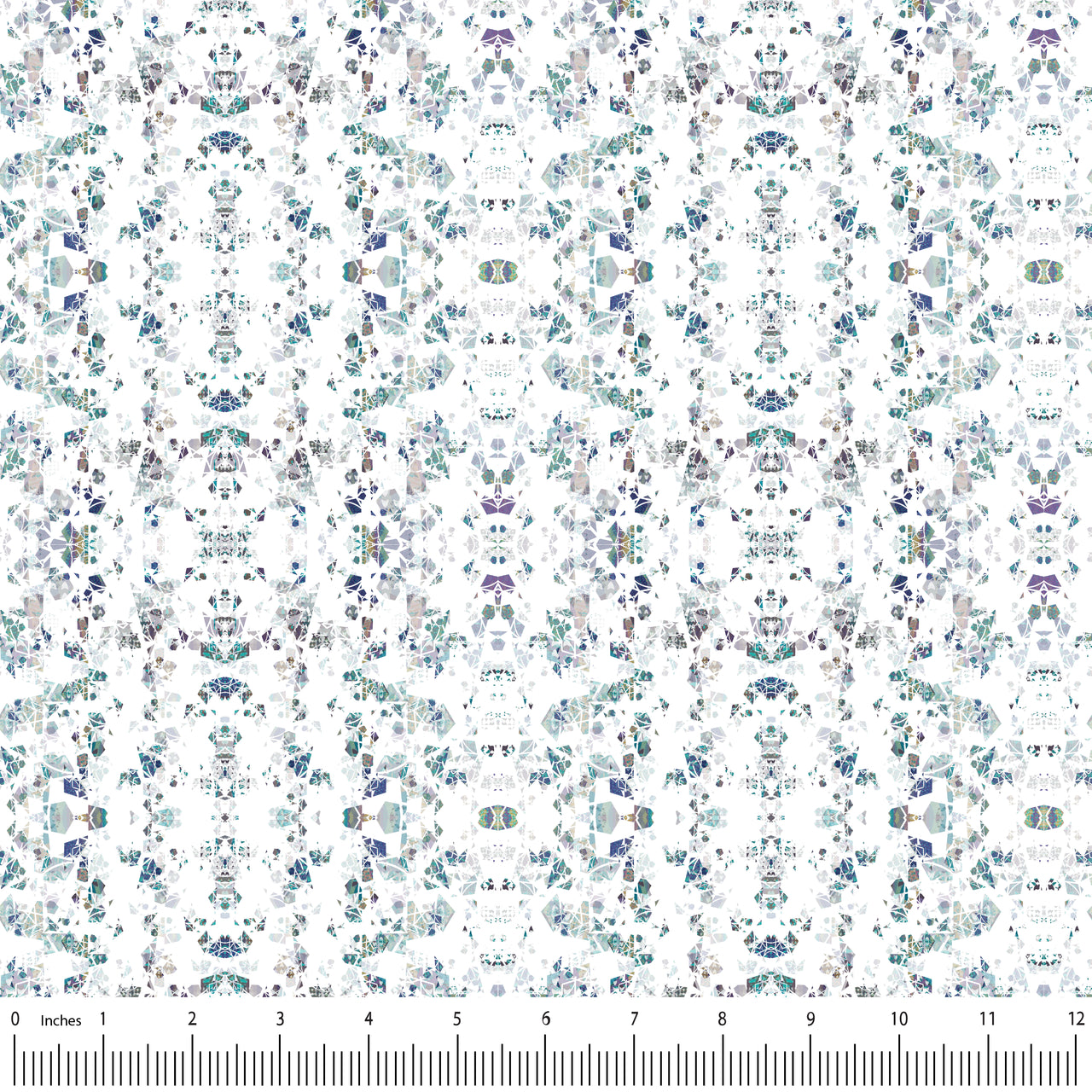 "FRACTAL FALLS" Polar Kingdom Collection by Mia Presley Designs, 100% cotton