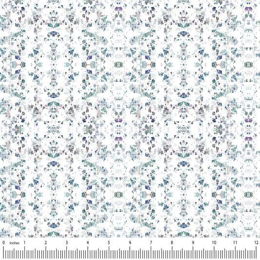 "FRACTAL FALLS" Polar Kingdom Collection by Mia Presley Designs, 100% cotton