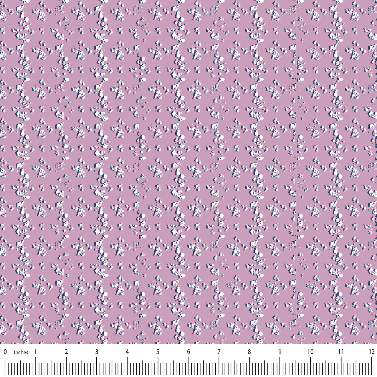 "FRACTAL SHOWER - PINK" - Polar Kingdom Collection, Mia Presley Designs, 100% cotton fabric
