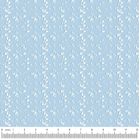 Fractal Shower (BLUE) - Polar Kingdom Collection by Mia Presley Designs, 100% Cotton
