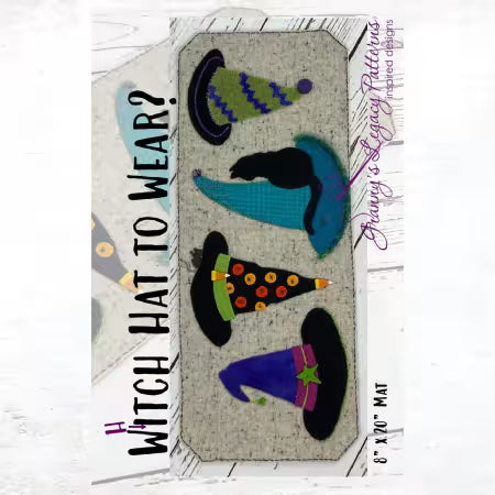 Whitch Hat To Wear? Wool Applique Pattern, Granny's Legacy Patterns