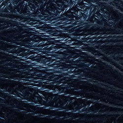 H207 - Darkened Blue, Valdani Perle Cotton 8, Variegated