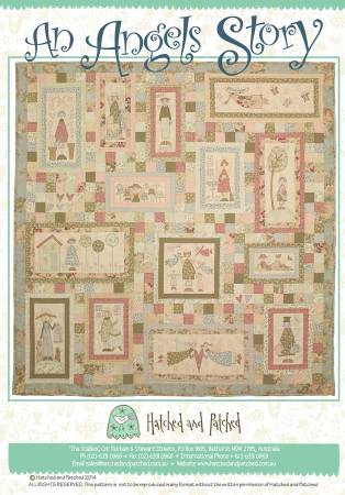 "An Angels Story" Quilt Pattern by Hatched & Patched - Fusible-Web Applique, Stitchery, and Machine Piecing