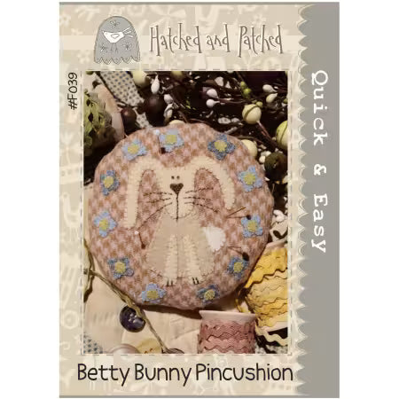 Betty Bunny Pincushion Pattern by Hatched and Patched
