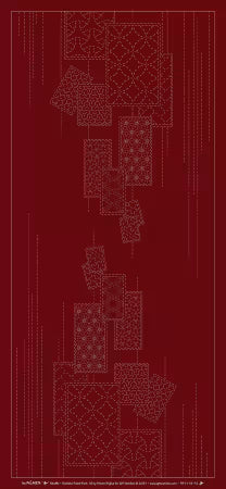 " SHUFFLE"  Wagara Sashiko Panel :: Designed by Hitomi Fujita, 100% Cotton
