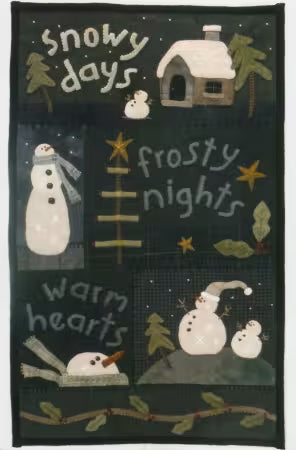 Snowy Days Wool Applique Pattern by Heart In Hand