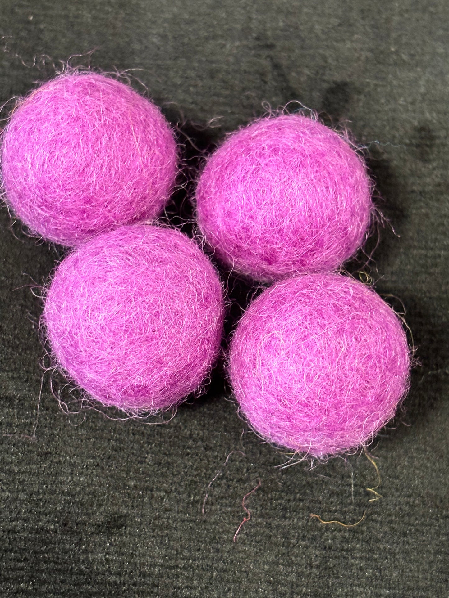 "LIGHT FUSCHIA" Wool Felt Balls, 100% New Zealand Wool, Handmade in Nepal