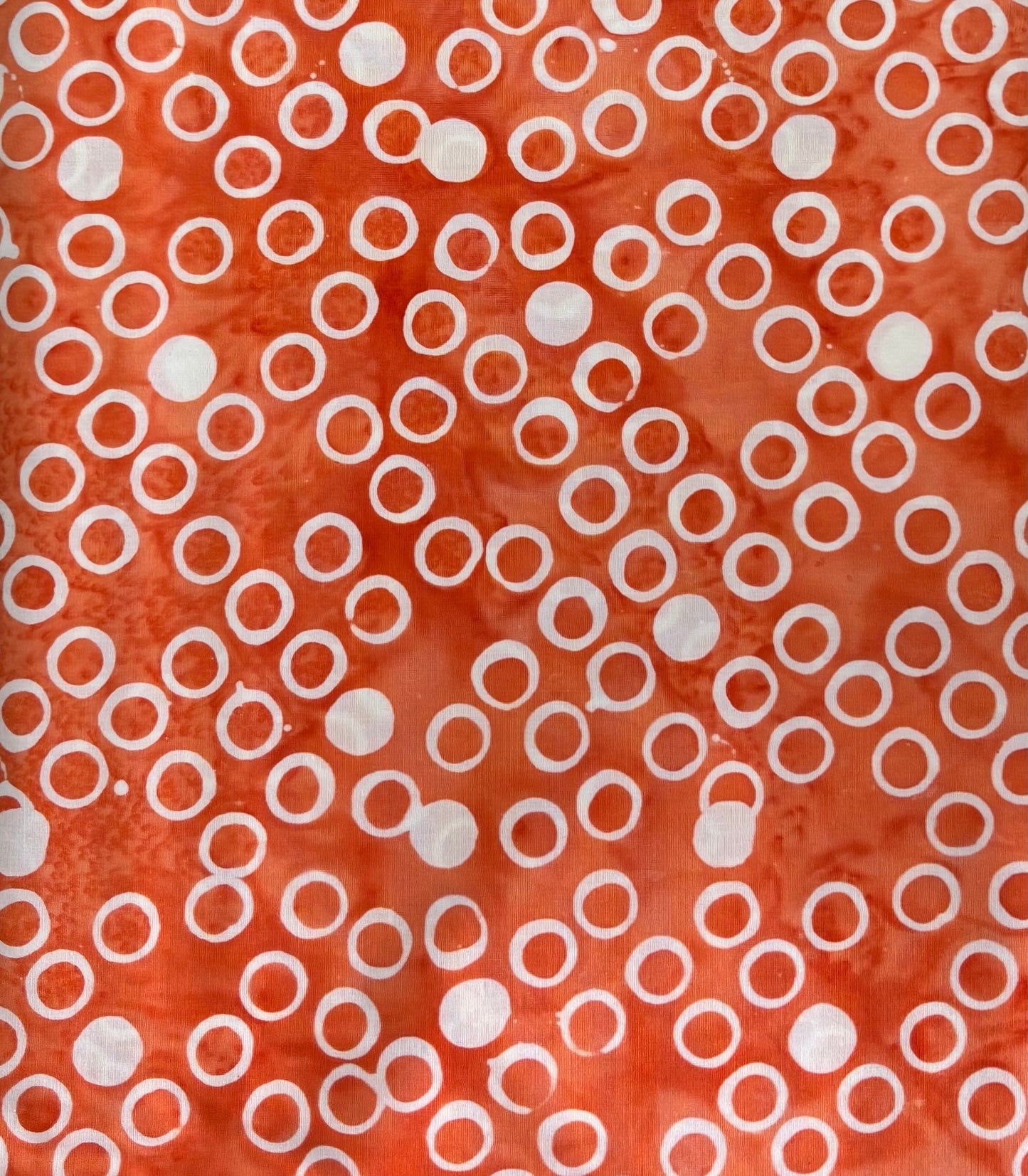 BATIK - Orange with White Circles