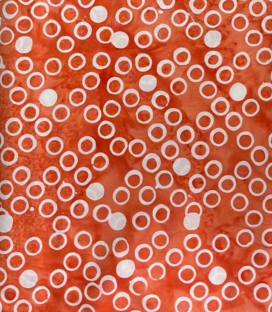 BATIK - Orange with White Circles