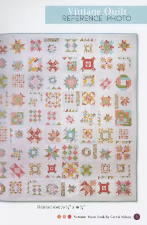 The Summer Moon, Sampler Quilt Pattern, Designed by Carrie Nelson for It's Sew Emma