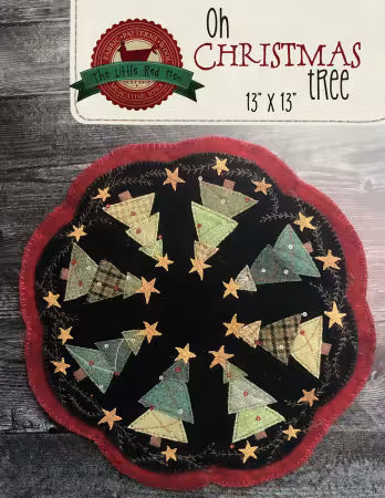 Oh Christmas Tree Wool Mat Pattern - Wool APplique Pattern by Little Red Hen