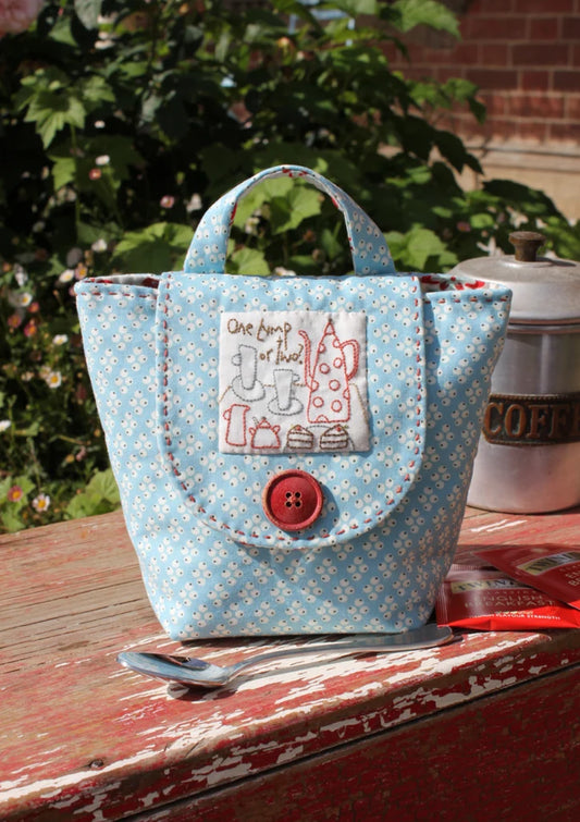 Tea Anyone? Mug Bag Pattern and Kit by Hatched and Patched, Anni Downs