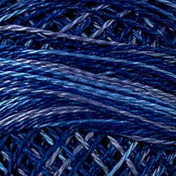 M5 - DENIM BLUE, Valdani Perle Cotton 8, Variegated