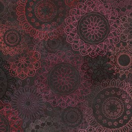Operetta "LACE FLOWERS" Black Maroon #MAS11002-JM