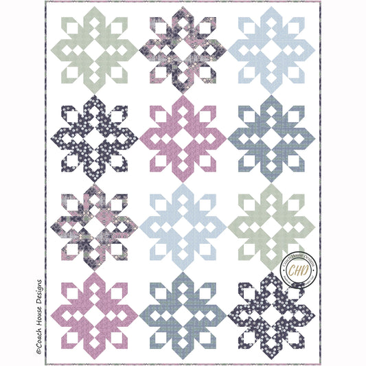 Northern Snowflakes Quilt Pattern, Table Runner Pattern by Coach House Designs