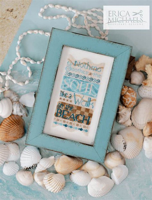 "WALK ON THE BEACH" by Erica Michaels Needleart Designs, Counted Cross Stitch Pattern