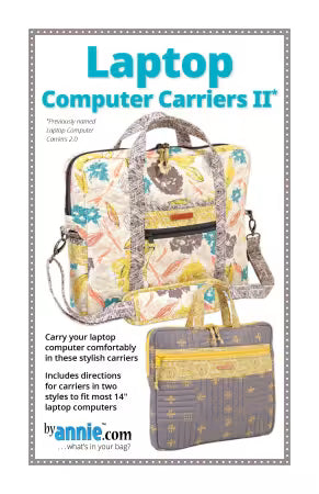 "LAPTOP COMPUTER CARRIERS II" Pattern  ByAnnie #PBA122-2
