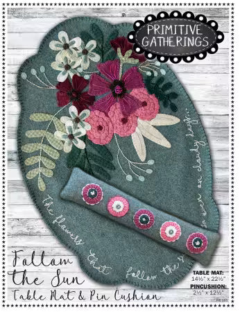 Follow the Sun Table Mat Wool Applique Pattern by Primitive Gatherings