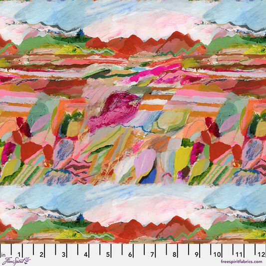 "RED SONG MULTI" Pompadours in Pink Collection by Carolyn Gavin for Freespirit